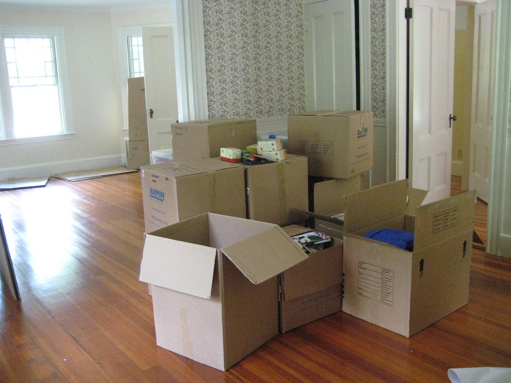 Boxes in a room